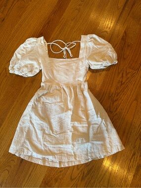 Altar'd State Plaid Puff-Sleeve Dress
